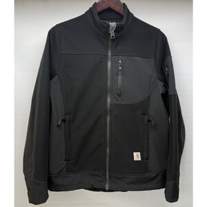 CARHARTT 103383 001 Womens Medium (8/10) Black Soft Shell Full Zip Jacket